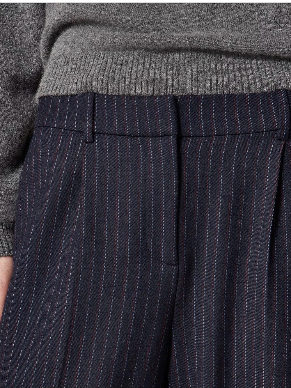 J. Crew Navy Pinstripe Dress Trousers - Picture 2 of 9